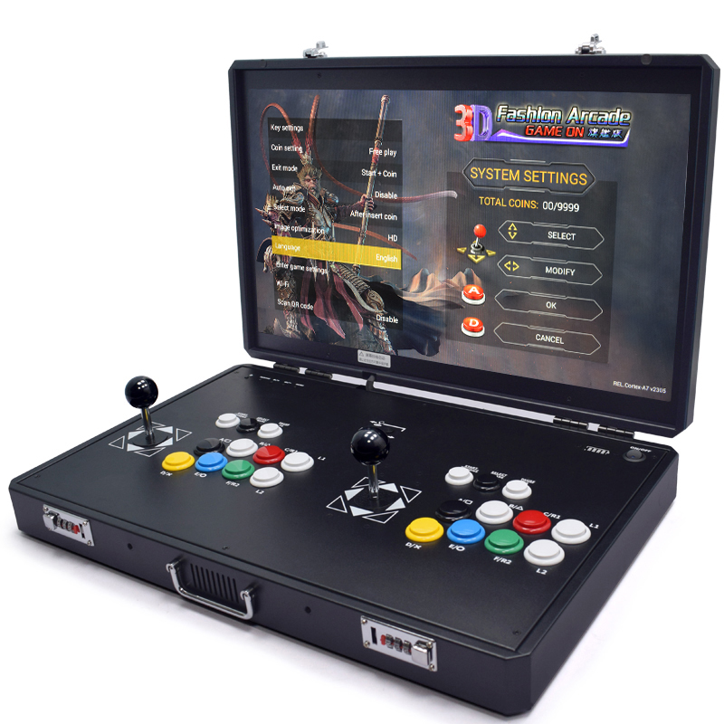 Arcade Game Cabinet - Pandora h3 24-Zoll-LCD-Arcade-Konsole, Spiele, 2-Spieler-Platine, Retro-Video,
