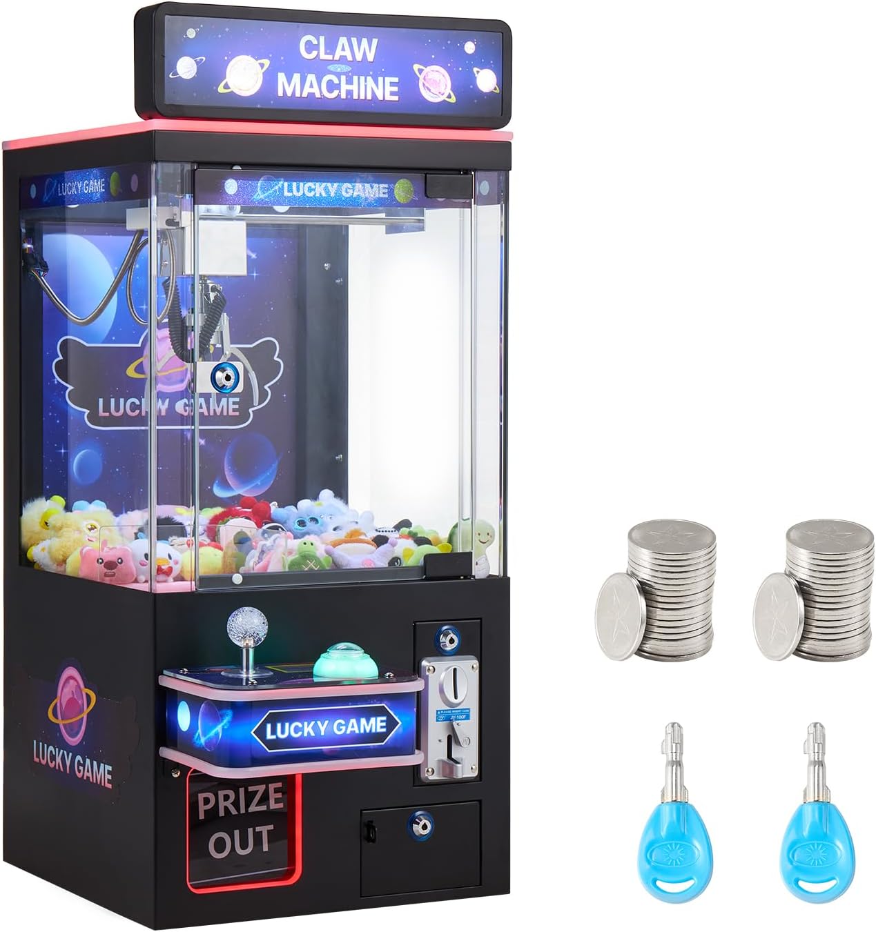 Claw Crane Machine - VEVOR Greifkran-Maschine, Mittelgroße Arcade-Spielmaschine mit Licht