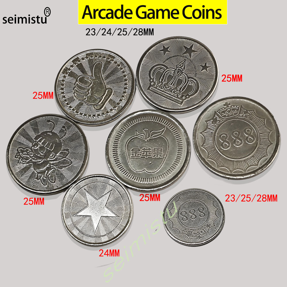 Arcade And Vending - 100 stücke Edelstahl 23/24/25mm Tokens Crown